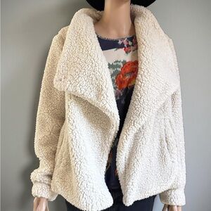 Jack by BB Dakota Off-White Sherpa Teddy Jacket Medium